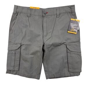 Eddie Bauer Workwear Shorts Mens 32 Tan Cloud Khaki Cargo Hiking Fishing Outdoor